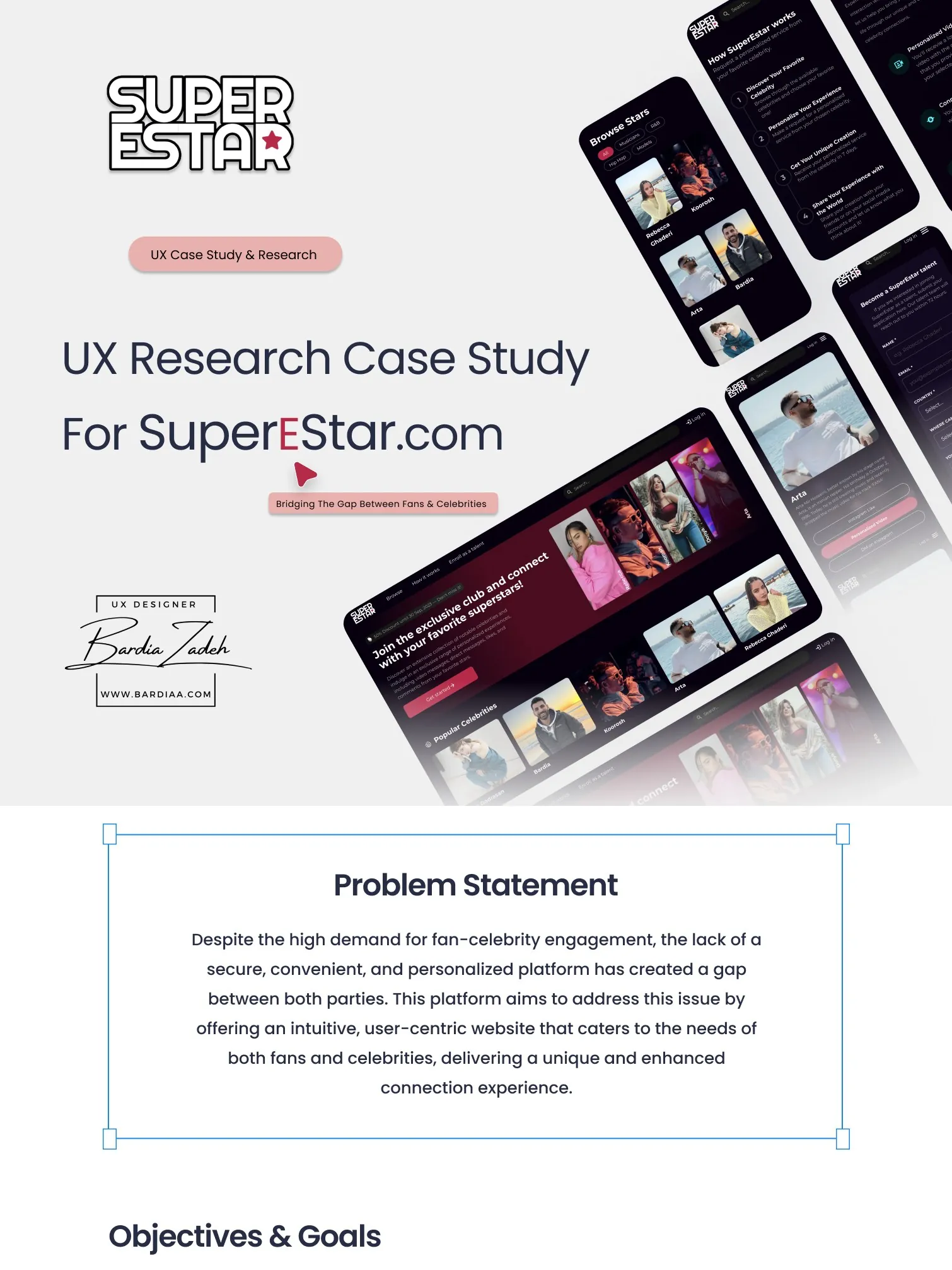 SuperEstar, the cover of the original case study