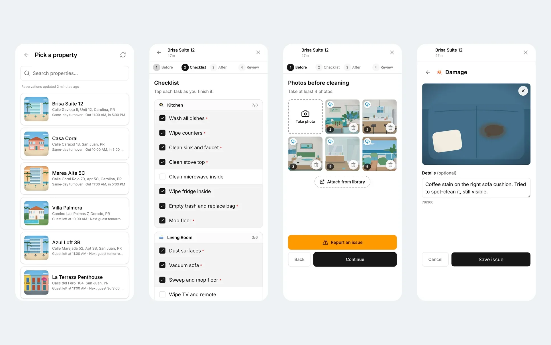 Palm Heaven operations: pricing, CleanerProof and direct booking screenshot