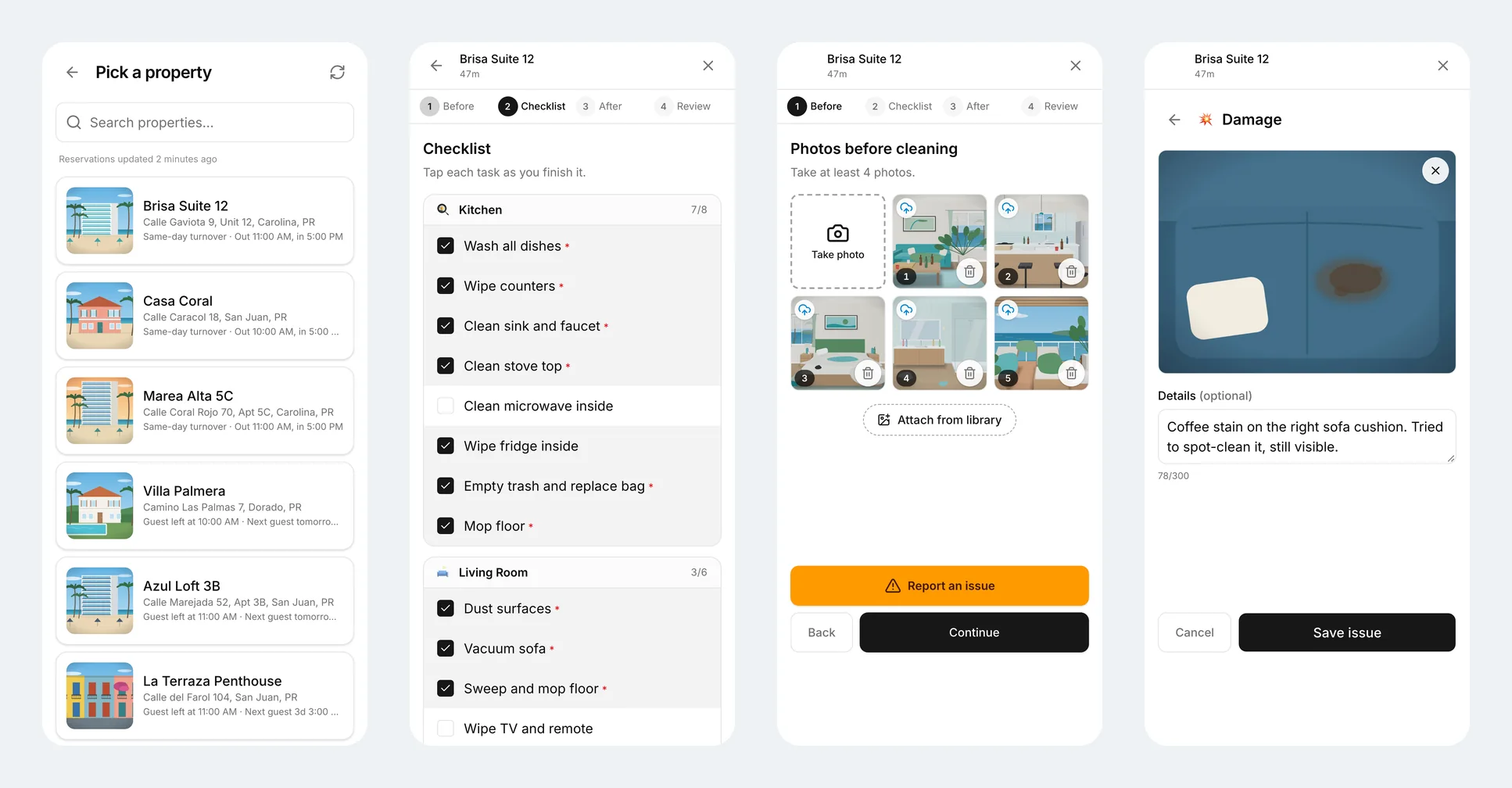Palm Heaven operations: pricing, CleanerProof and direct booking screenshot