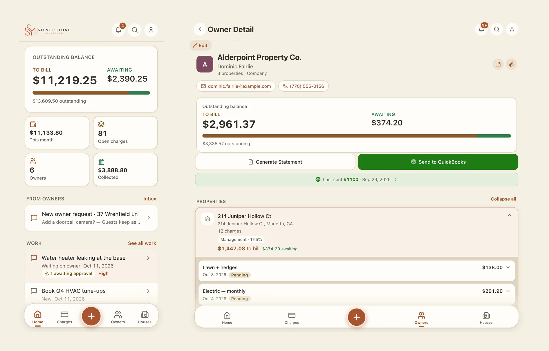 SSM operating app screenshot
